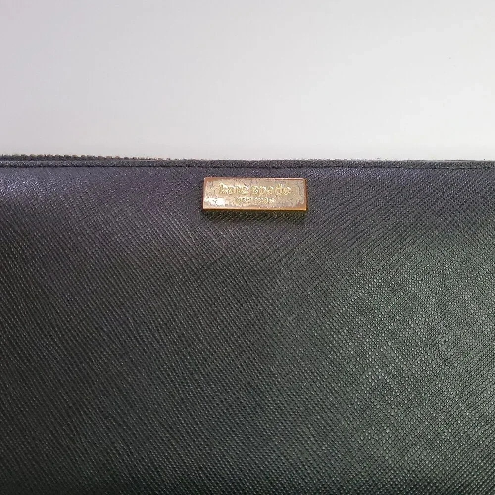 Kate Spade NY Crossgrain Zip Around Full Size Wallet Black